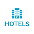 Blue hotel icon