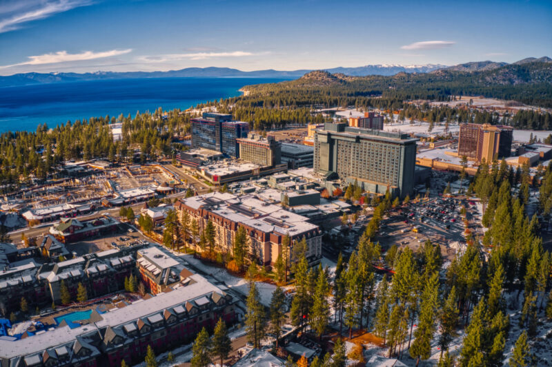 Aerial view of South Lake Tahoe