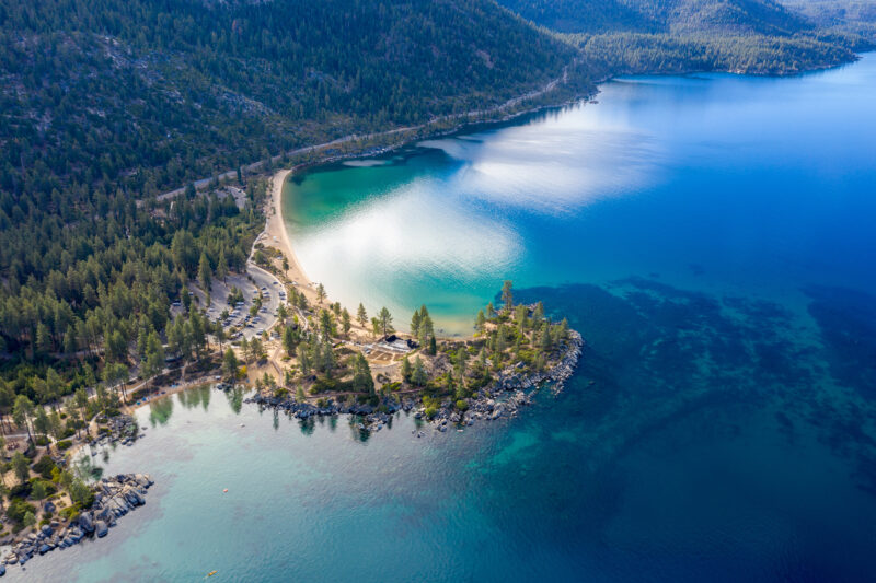 Aerial View of Lake Tahoe Shoreline